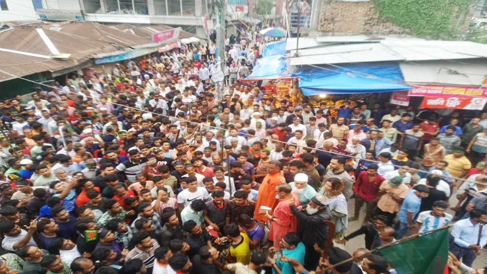শেখ হাসিনাকে ফিরিয়ে আনার দাবিতে আ.লীগের বিক্ষোভ মিছিল