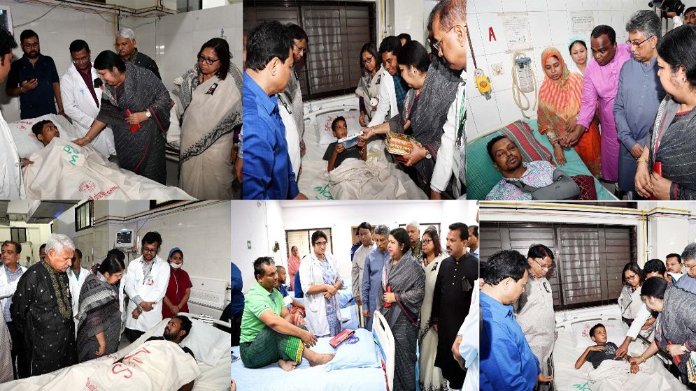 কোটা আন্দোলনের সহিংসতায় আহতদের দেখতে হাসপাতালে স্পিকার 