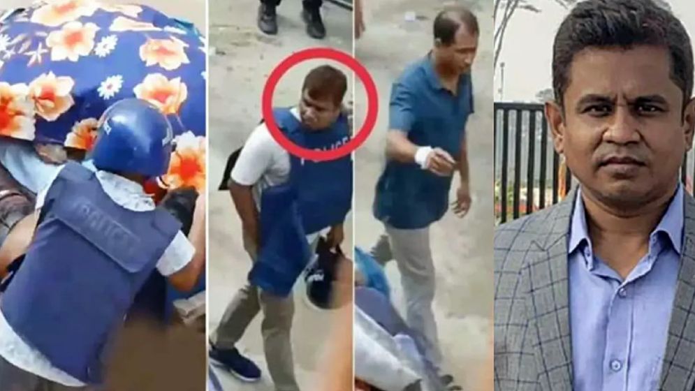 ভাইরাল ভিডিওর পুলিশ কর্মকর্তা আওয়ামী লীগ নেতার ছেলে