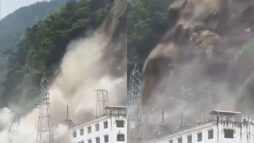 ভয়াবহ ভূমিধসে গুঁড়িয়ে গেল তিস্তা বাঁধ জলবিদ্যুৎ কেন্দ্র