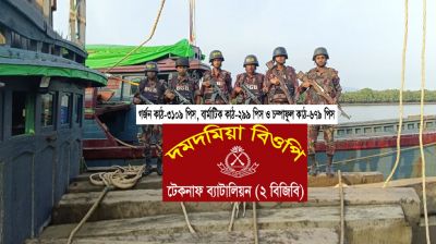 টেকনাফে মিয়ানমার থেকে আসা ১০ কোটি টাকার অবৈধ কাঠ জব্দ 