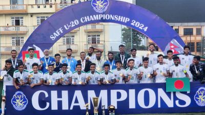 সাফ চ্যাম্পিয়নদের সংবর্ধনা দেবে সরকার