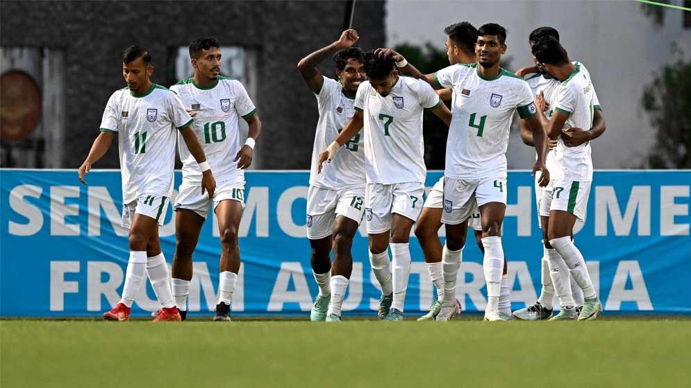 মোরসালিনের গোলে প্রথমার্ধে এগিয়ে বাংলাদেশ