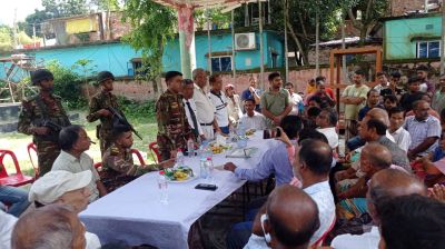 সোনারগাঁয়ে পূজা কমিটির সঙ্গে সেনাবাহিনীর মতবিনিময় সভা