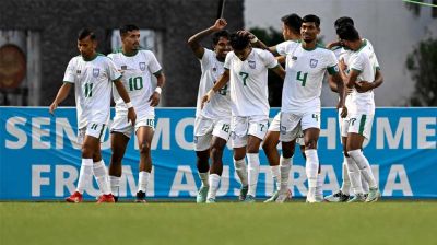 মোরসালিনের গোলে প্রথমার্ধে এগিয়ে বাংলাদেশ