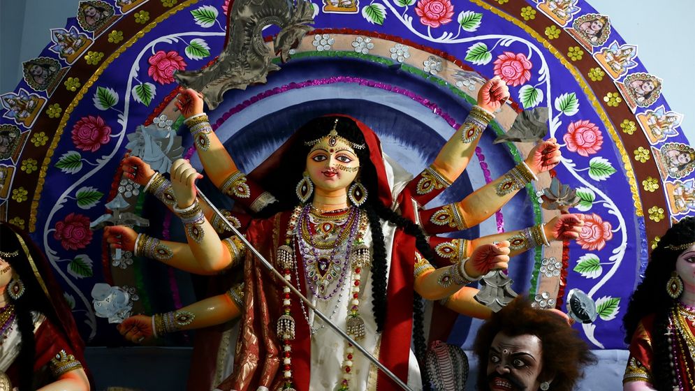পূর্বধলায় ৪৯ মণ্ডপে শারদীয় দুর্গোৎসব
