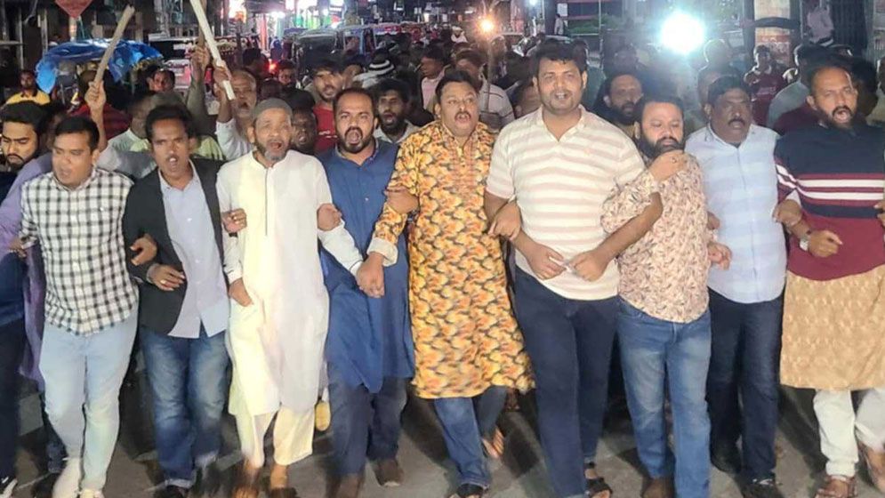 সারজিস-হাসনাতের রংপুরে আসার খবরে উত্তেজনা, জাতীয় পার্টির বিক্ষোভ