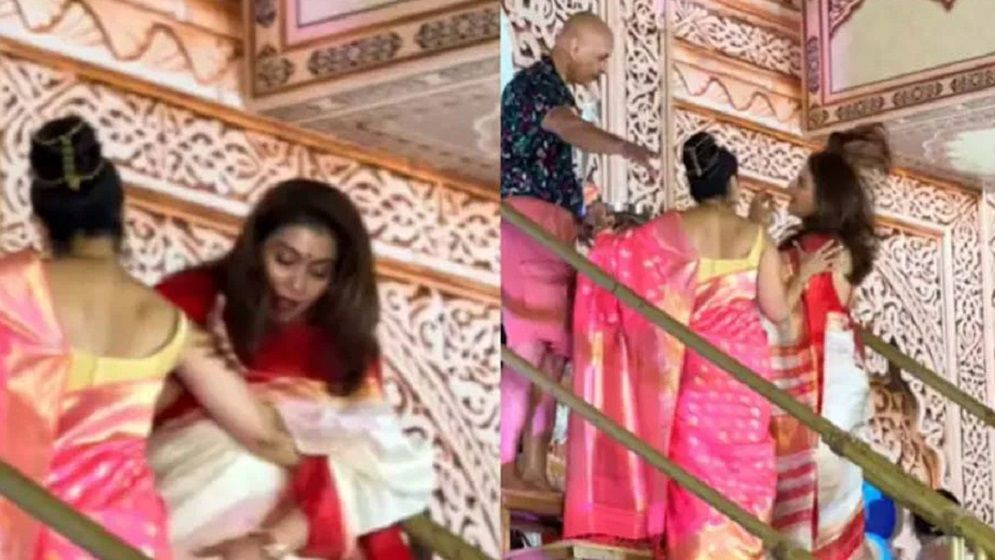 মণ্ডপে দুর্ঘটনার শিকার কাজল!