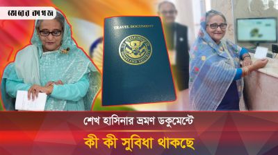 ভারতের দেয়া শেখ হাসিনার ট্রাভেল ডকুমেন্টে যে বিশেষগুলো থাকছে