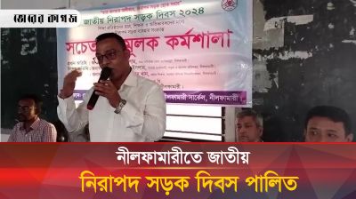 নীলফামারীতে জাতীয় নিরাপদ সড়ক দিবস পালিত