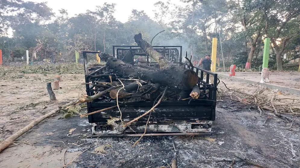 শেরপুরে পীরের দরবারে তাণ্ডব, পোড়ানো হলো ১০ গাড়ি