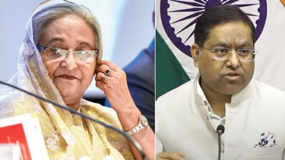 শেখ হাসিনাকে বাংলাদেশের সাবেক প্রধানমন্ত্রী মনে করে ভারত