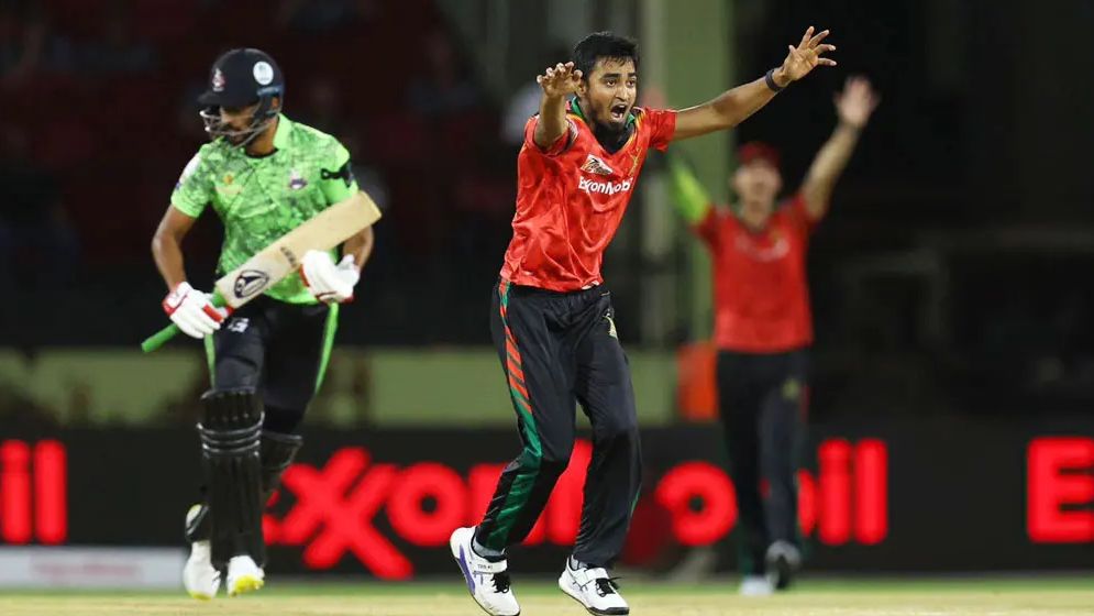 তানজিম সাকিবের দুর্দান্ত বোলিংয়ে জিতল গায়ানা