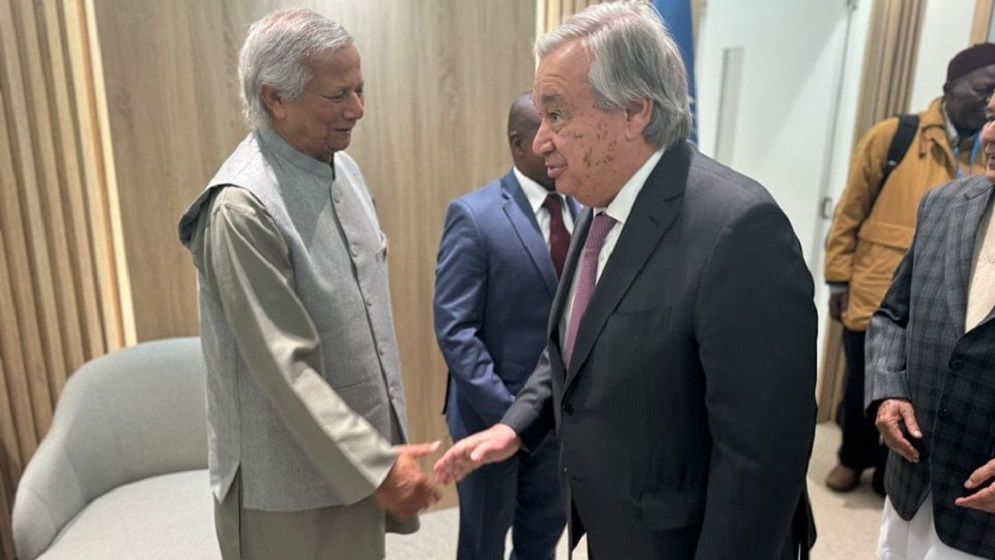 জাতিসংঘ মহাসচিবের সঙ্গে প্রধান উপদেষ্টার রূদ্ধদ্বার বৈঠক, যে যা বললেন