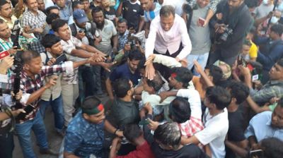 বিএনপির মিছিলের সামনে ‘জয়-বাংলা’ স্লোগান, এরপর যা ঘটলো