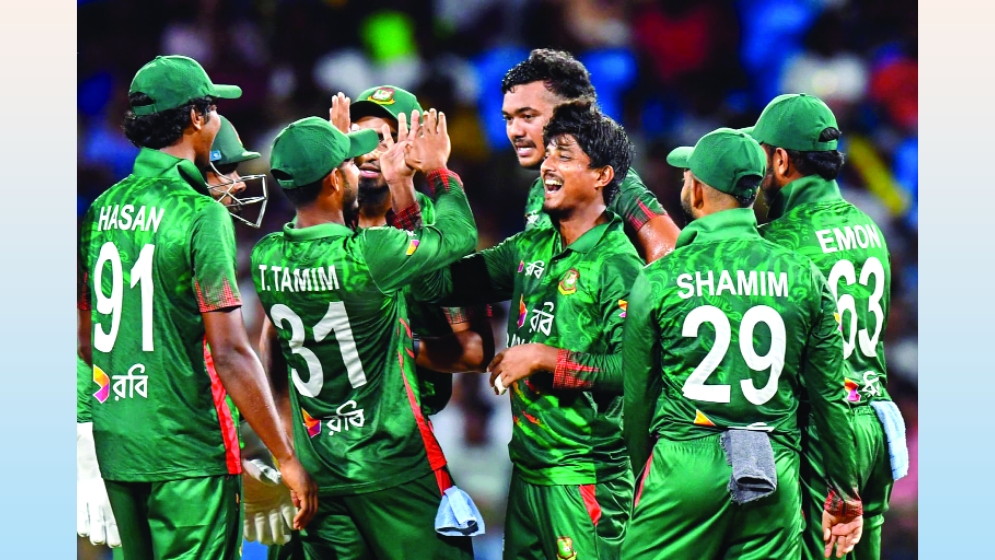 উইন্ডিজে বিজয় উৎসব করল টাইগাররা