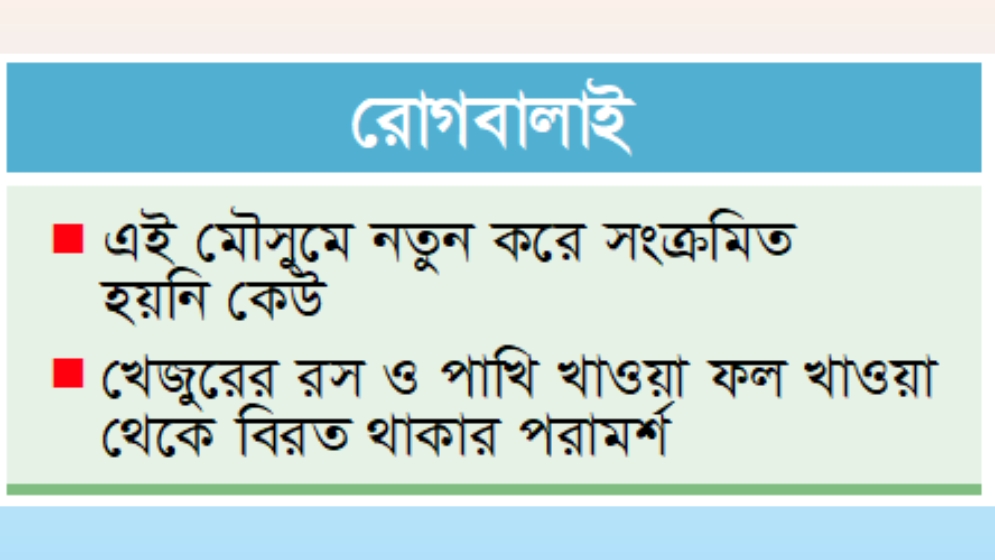 কমছে ডেঙ্গু; ভয় জাগাচ্ছে নিপাহ