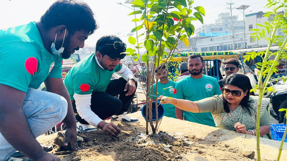 সোনারগাঁওয়ে ময়লা-আবর্জনার ভাগাড় হয়ে গেল ফুলের বাগান