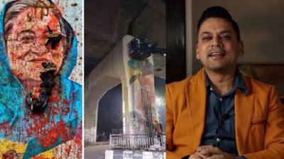 শেখ হাসিনার ‘ঘৃণাস্তম্ভের’ গ্রাফিতি মোছা নিয়ে যে অভিযোগ করলেন ফাহাম