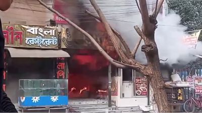 উত্তরায় রেস্টুরেন্টে আগুন, নিয়ন্ত্রণে ৯ ইউনিট