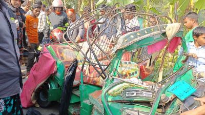 শেরপুরে বাস-সিএনজির মুখোমুখি সংঘর্ষে নারীসহ নিহত ৬