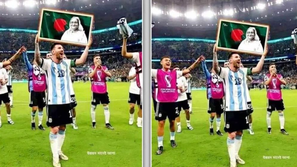 শেখ হাসিনার ছবি নিয়ে মেসির উল্লাস, যা জানা গেলো