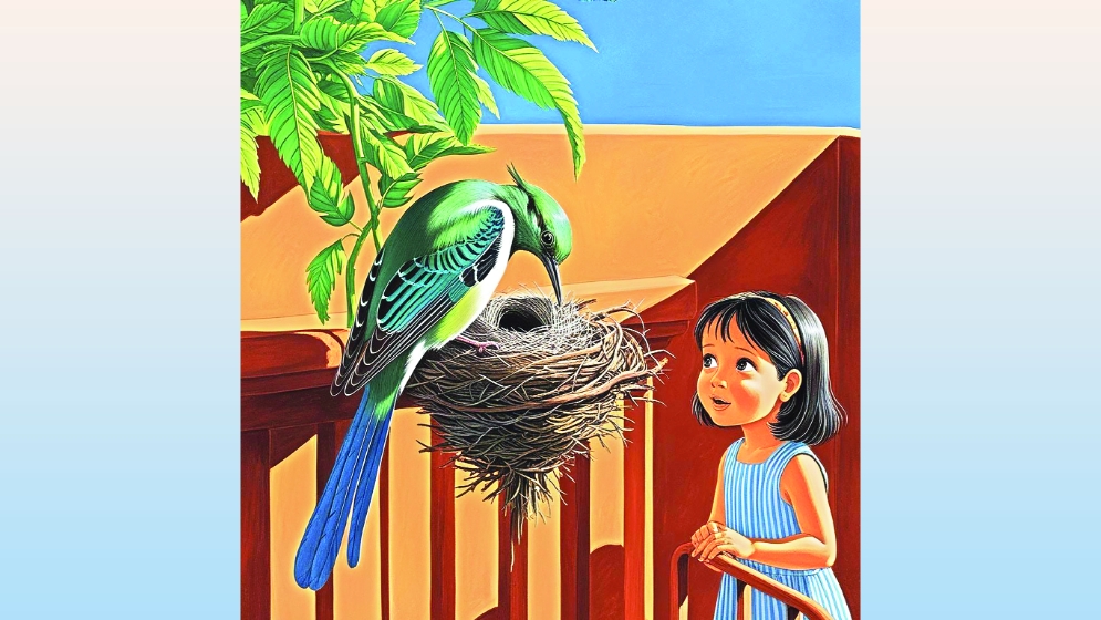 বিনুদের বাড়িতে বুলবুলির বাসা
