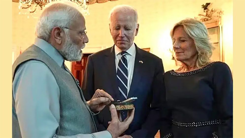 জিল বাইডেনকে সবচেয়ে দামি উপহার দিলেন মোদি