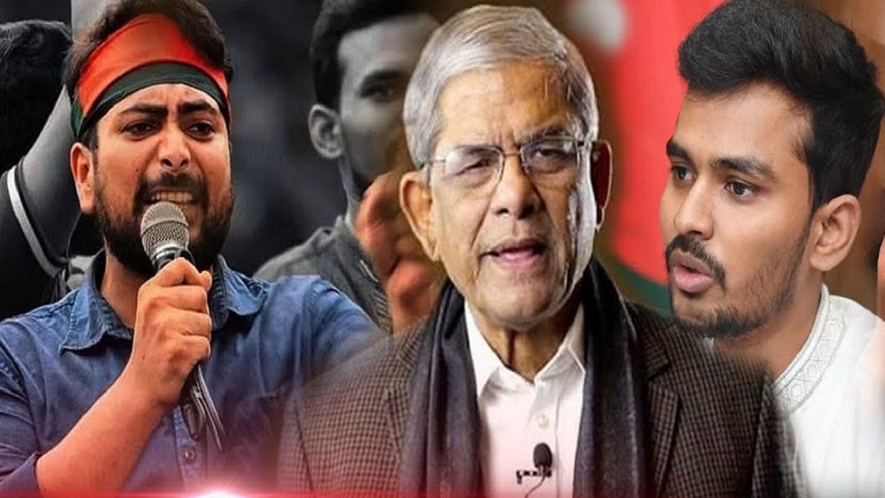 মির্জা ফখরুলের বক্তব্যের কড়া প্রতিক্রিয়া নাহিদ, আসিফ ও হাসনাতের