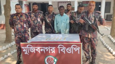 মুজিবনগরে ১৮টি স্বর্ণের বারসহ ভারতীয় আটক