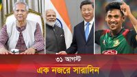 ৩১ আগস্ট ২০২৫, একনজরে সারাদিন