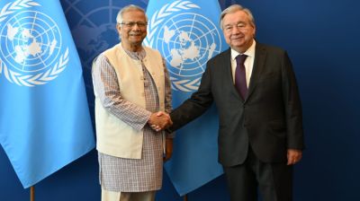 বাংলাদেশের গণতান্ত্রিক উত্তরণে পূর্ণ সমর্থনের অঙ্গীকার জাতিসংঘ মহাসচিবের