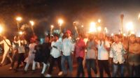 ভালুকায় ফখরুদ্দিন আহমেদের মনোনয়ন বাতিলের দাবিতে মশাল মিছিল