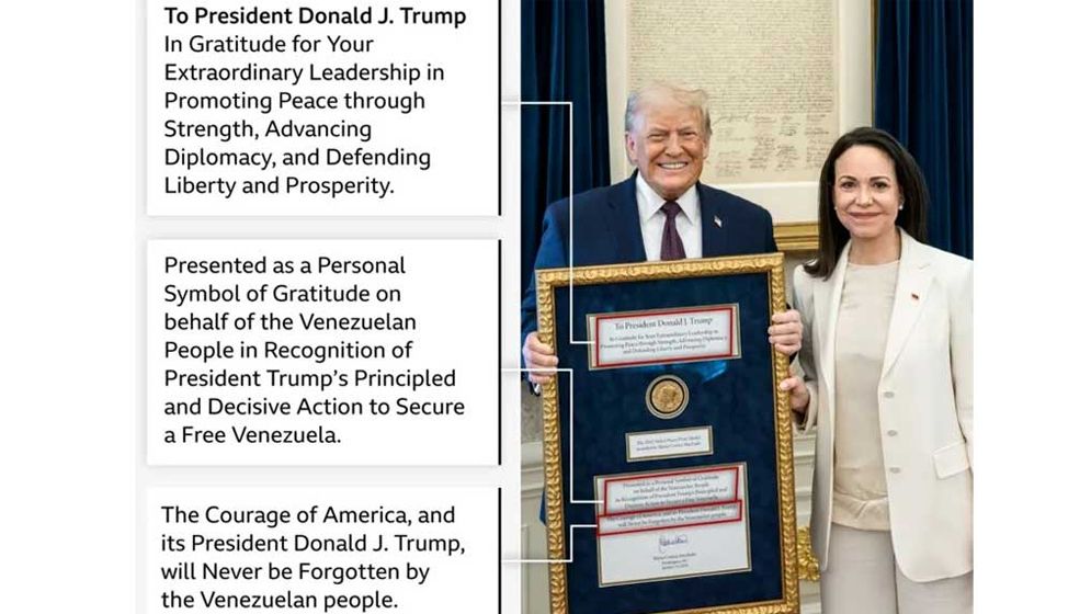 ভেনেজুয়েলাকে নেতৃত্ব দেওয়ার অঙ্গীকার মাচাদোর