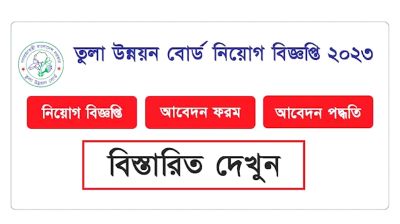 তুলা উন্নয়ন বোর্ডে ৩৪ পদে নিয়োগ বিজ্ঞপ্তি