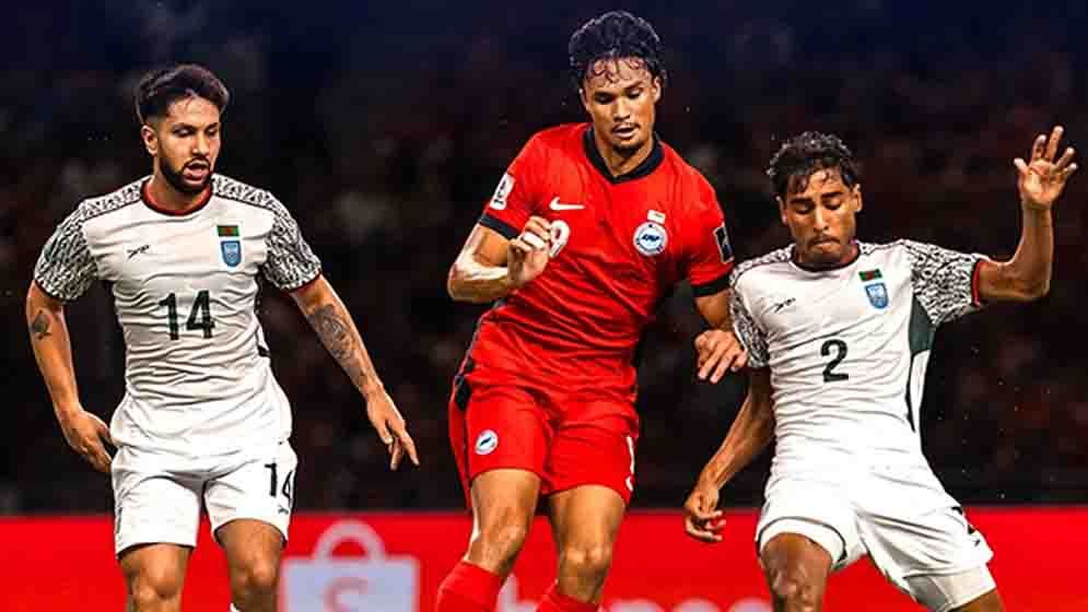 সিঙ্গাপুরের কাছে ১-০ গোলে হেরেছে বাংলাদেশ