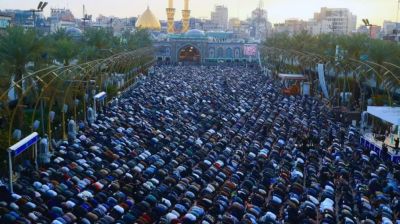 কারবালার প্রান্তরে ঈদের জামাতে ইরানে হামলার নিন্দা