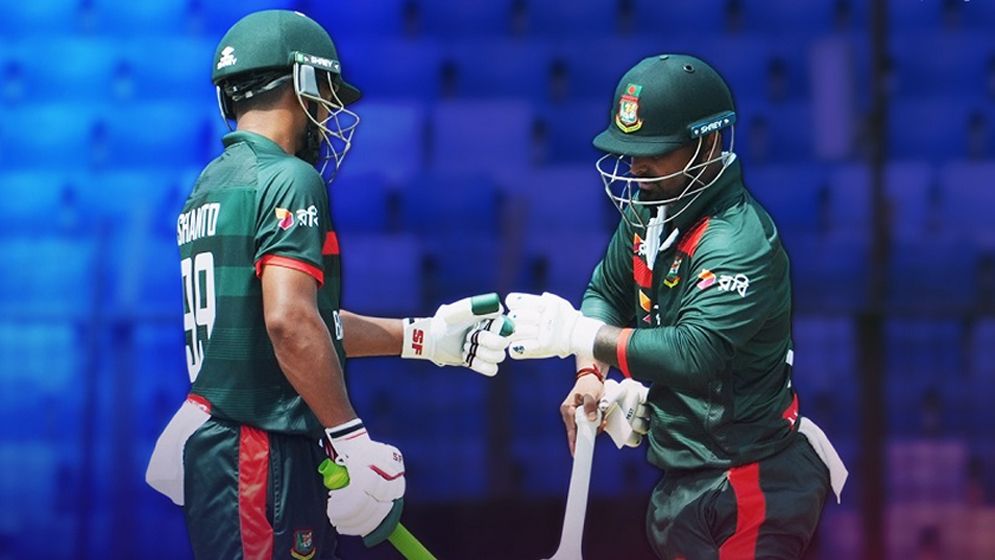 শান্তর সেঞ্চুরিতে বাংলাদেশের সংগ্রহ ২৬৫