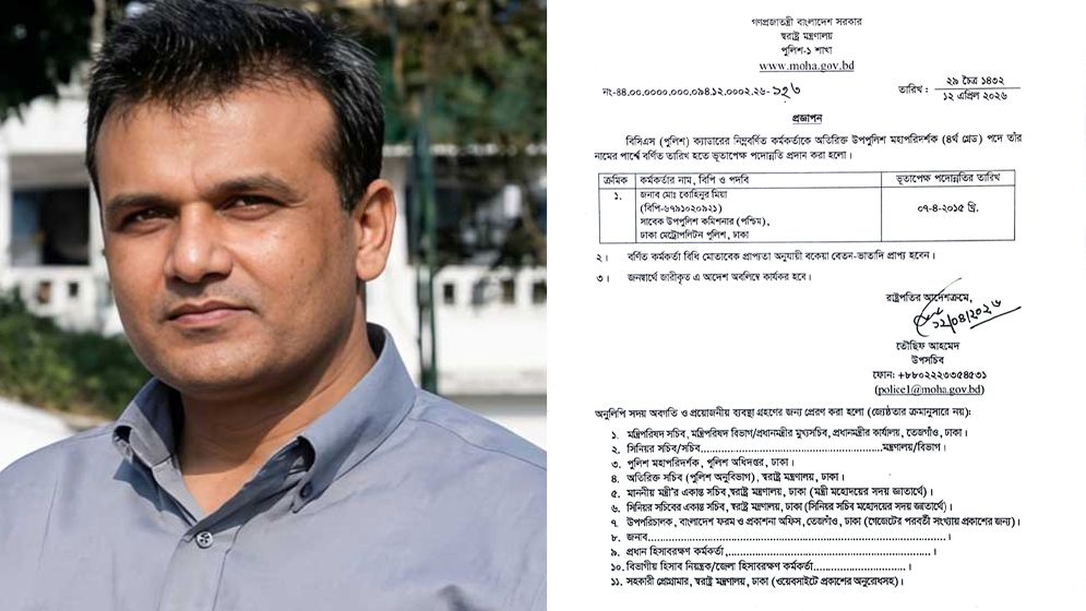 পদোন্নতি পেলেন আলোচিত পুলিশ কর্মকর্তা কোহিনূর মিয়া