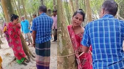 অন্যের জমি থেকে করলা চুরি, স্ত্রীকে গাছে বেঁধে পেটালেন স্বামী