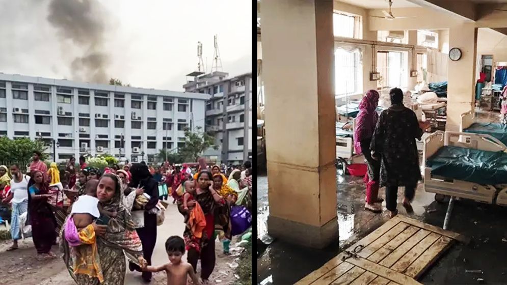 খুমেক হাসপাতালে আগুন, হুড়োহুড়িতে আইসিইউ রোগীর মৃত্যু