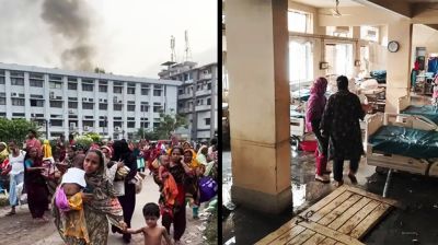খুমেক হাসপাতালে আগুন, হুড়োহুড়িতে আইসিইউ রোগীর মৃত্যু