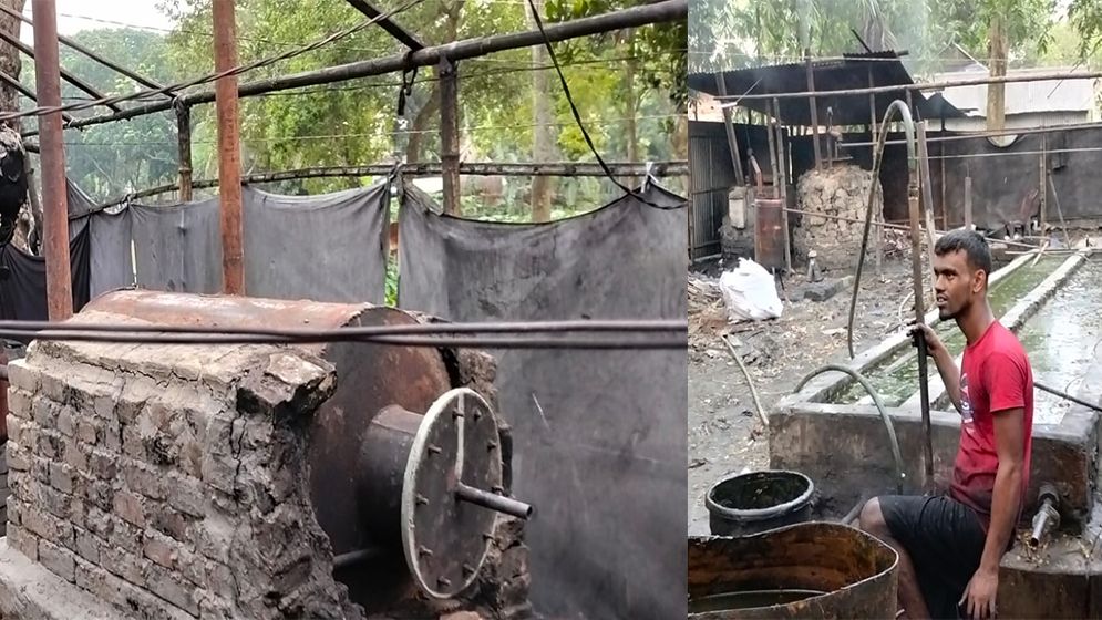 প্লাস্টিক পুড়িয়ে ডিজেল উৎপাদন, ধোঁয়ায় অতিষ্ঠ স্থানীয়রা