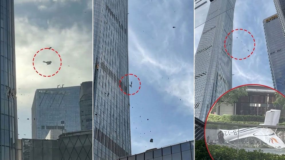 বেইজিংয়ের ১০৯ তলা ভবনে বিমান বিধ্বস্ত  