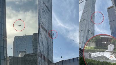 বেইজিংয়ের ১০৯ তলা ভবনে বিমান বিধ্বস্ত  