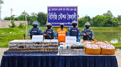 সাতক্ষীরায় বিপুল পরিমাণ ভারতীয় মাদক ও ওষুধ জব্দ