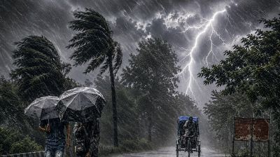৫ অঞ্চলে ৬০ কিলোমিটার বেগে ঝড়ের পূর্বাভাস