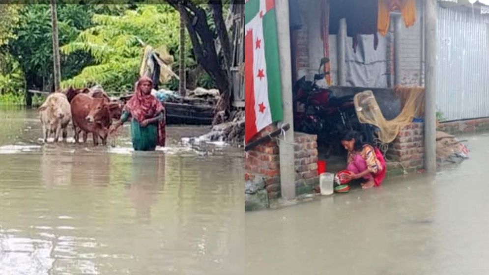 টানা বর্ষণে ভোলায় জলাবদ্ধতা, পানিবন্ধি ২০ হাজর মানুষ