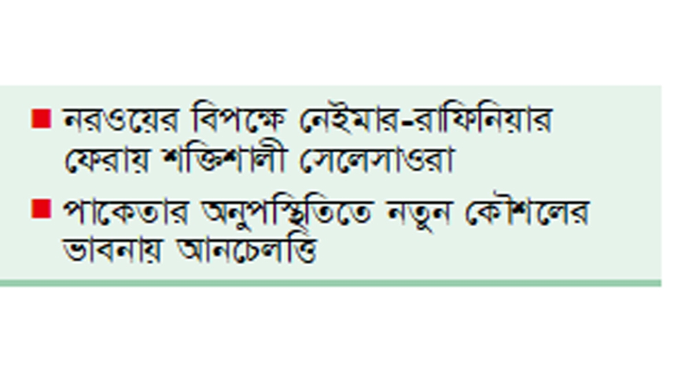 পূর্ণ শক্তি নিয়ে আজ মাঠে নামছে ব্রাজিল 