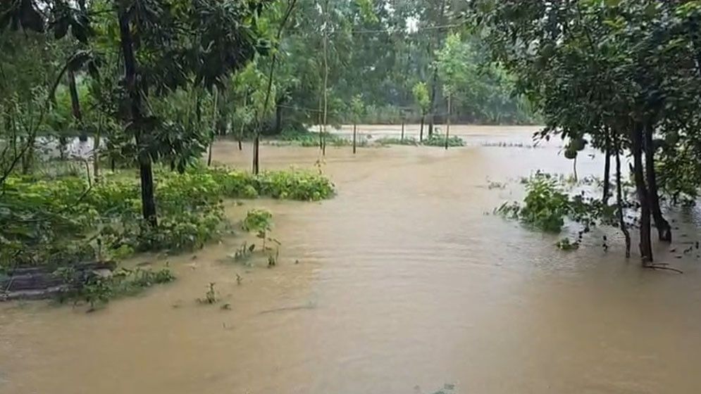 পানির নিচে তলিয়ে গেছে রাঙামাটির বিলাইছড়ির অধিকাংশ এলাকা
